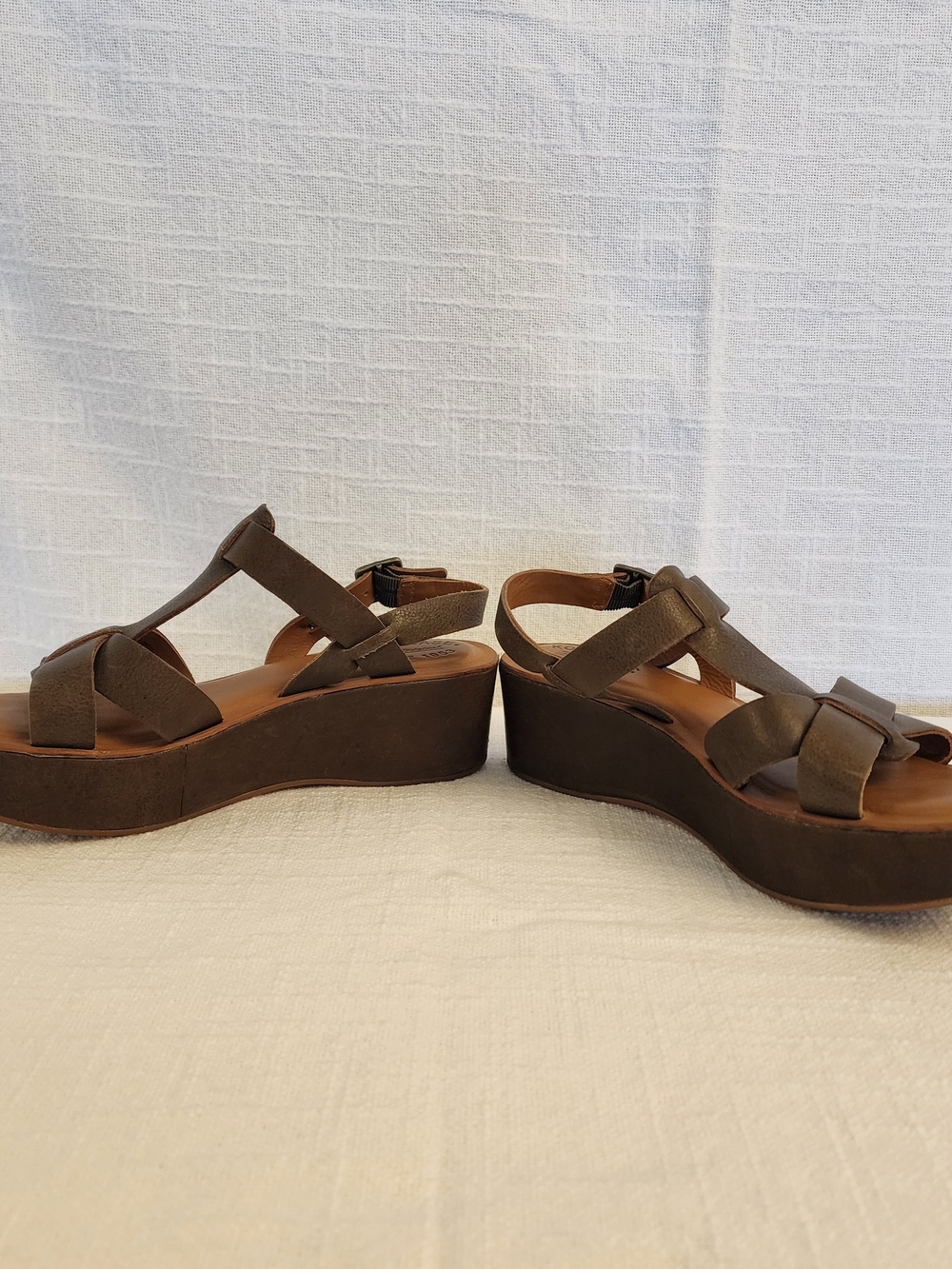 Pre-loved Kork- Ease Green Leather Platform Sandals Women's Size 8 A433 - Picture 8 of 10